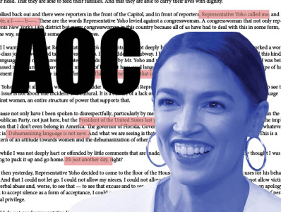 AOC alexandriaocasiocortez aoc design politics poster poster design speech tint transcript