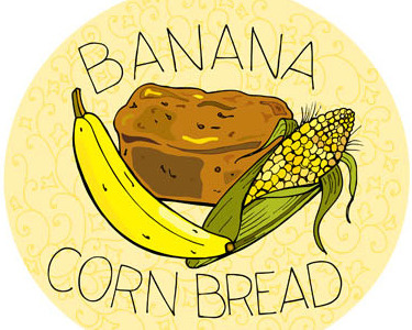 Banana Bread banana food hand lettering illustration