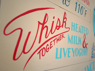 Yogurt Detail food hand lettering sign painting typography
