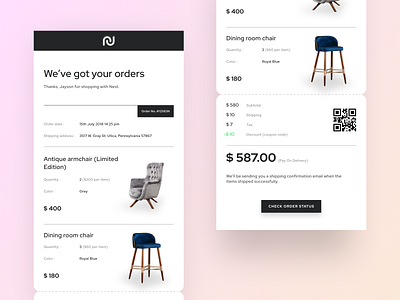 Daily UI Challenge (Email Receipt) @dailyui design typography ui ux