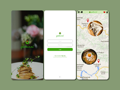 Spotmeal: UI/UX Project app branding design experience design food app food spotting app graphic design interaction design mobile app ui uiux user interface design ux