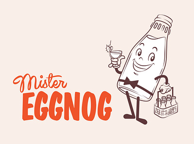 Mister Eggnog® 1950s chad syme characterdesign digital illustration illustration logo mascot logo retro design