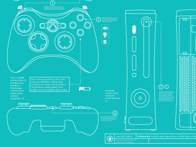 Xbox 360 Blueprints blueprint chad syme controller game game console illustration illustrator microsoft seattle syme vector video game xbox xbox 360