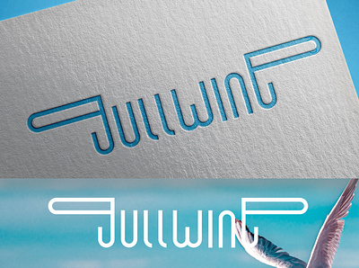 Gullwing branding design flat logo typography vector