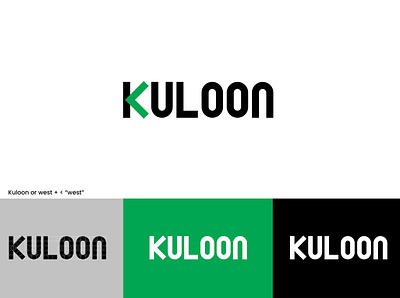 Kuloon branding design flat logo typography vector