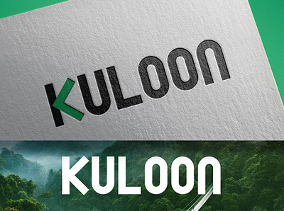 Kuloon branding design flat logo typography vector