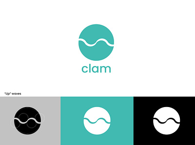 Clam branding design flat illustration logo vector