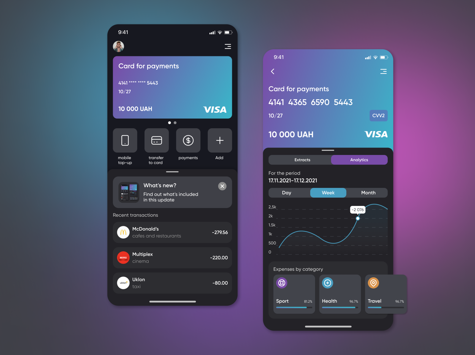 Finance mobile app by Artem Zhushman on Dribbble