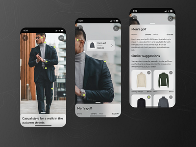 Mobile Clothes App 👕 ai app brand clothes design mobile modal model page shop store style ui uiux ux