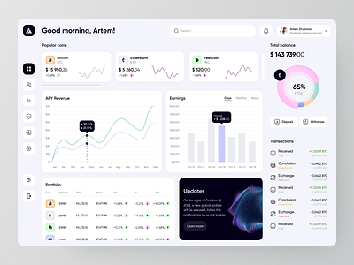 Cryptocurrency Wallet Dashboard 💰