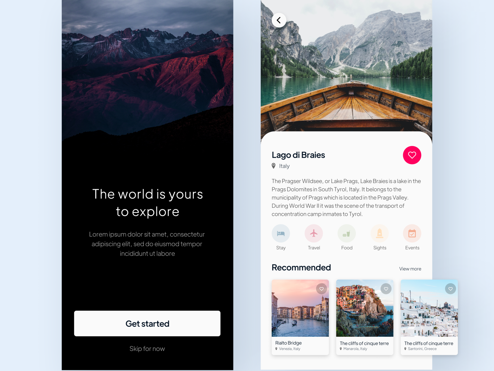 Travel and Tourism User Interface Design by Manvi Maheshwari on Dribbble