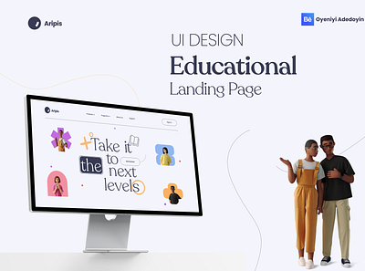 UI DESIGN | EDUCATIONAL LANDING PAGE app branding design graphic design illustration landing landingpage logo saas ui uiux ux vector website