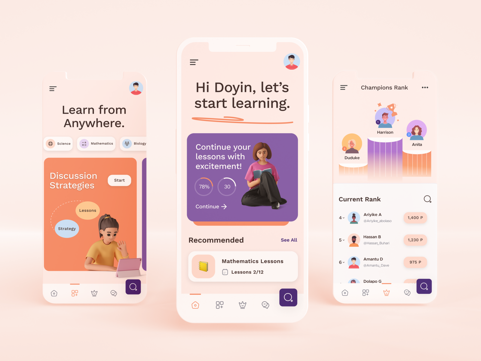 UI DESIGN |E-LEARNING PLATFORM by Oyeniyi Adedoyin on Dribbble
