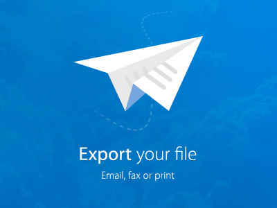 Paper plane icon blue export fold jet paper icon send