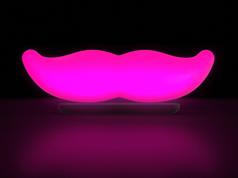 The Glowstache 3d animation gif glowstache lyft