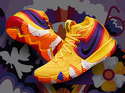 Nike Kyrie Decades 70s 70s art direction basketball decades hedof illustration kyrie nike photography shoes