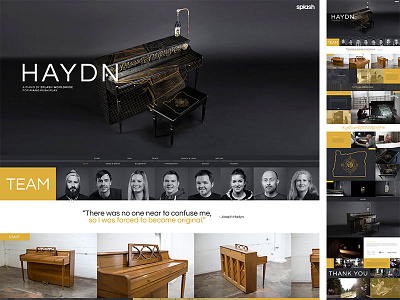 Haydn the Piano design piano ui web website