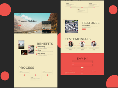 Minimal Web Design for a Transportation Company.
