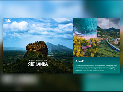 Beautiful Sri Lanka Tourism Hero section. animation clean creative landing page minimalistic ui ui design ux visual design web webdesign website