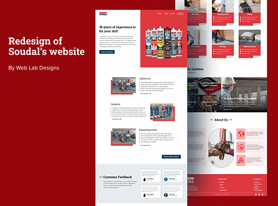 This is a redesign of Soudal Coperation's website animation clean creative landing page minimalistic ui ui design ux visual design web webdesign website wordpress website