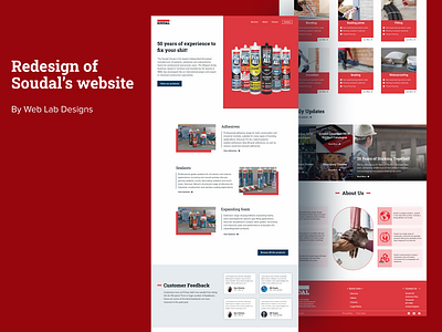 This is a redesign of Soudal Coperation's website