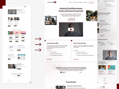 Local Business MBA Redesign graphic design landing page redesign small business ui ui design web design web development website design