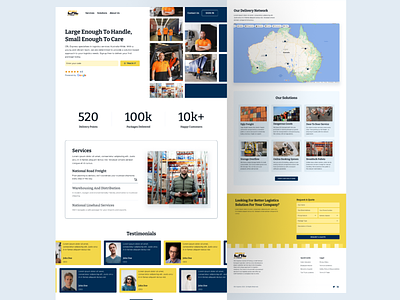 Concept Redesign for a Logistics Company creative landing page ui web wordpress website