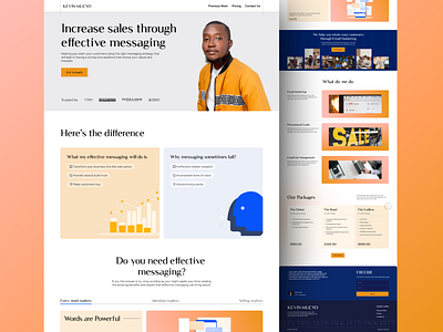 Portfolio redesign of email marketer clean creative design ui ui design web wordpress website
