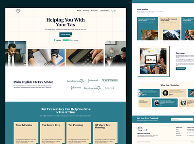 Redesign concept for a tax accountant clean creative design landing page ui ui design web wordpress website