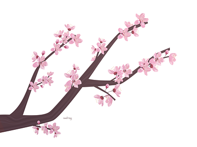 Winter ❄️ adobe illustrator cherry flower digitalart illustration illustrator vectorart winter