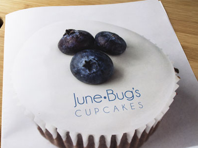 JuneBug's Cupcakes brochure photography print print design typography