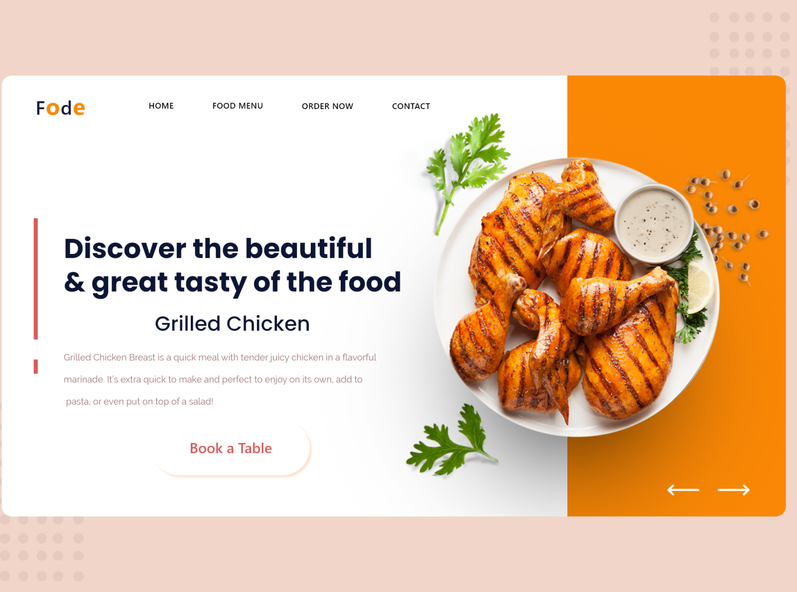 Restaurant Landing Page by Youssef Aziz on Dribbble