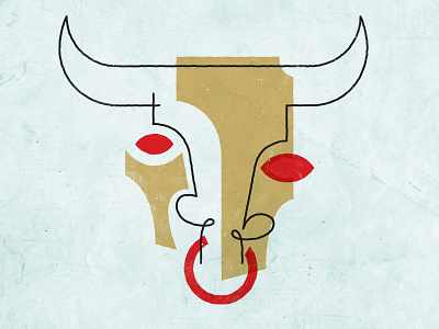 East Texas bull illustration