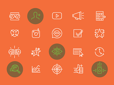 Iconferences icons illustration