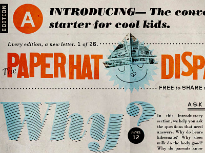 Paperhat mockup illustration newspaper