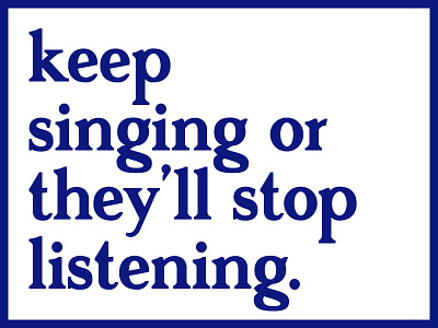 Keep Singing listening singing type
