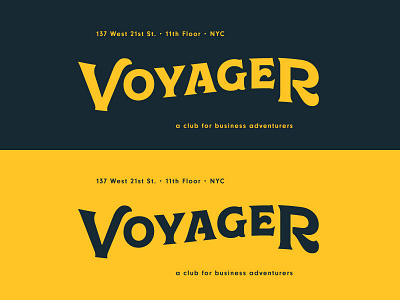 Voyager Brand WIP logo speakeasy type vintage