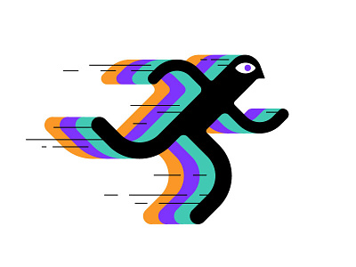 Runner color icon illustration runner