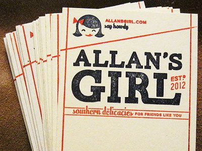 Allans Girl Finals brand illustration letterpress