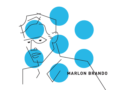 Marlon Brando festival illustration line