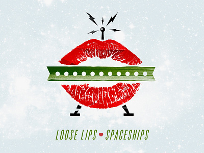 Loose Lips Space Ships illustration pun city bitch ship space ufo