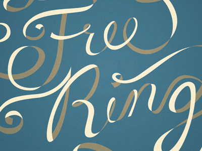 Let Free Ring shirt typography