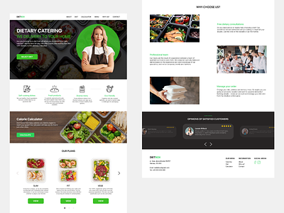 Diet Catering - Website adobexd branding catering delivery design diet food interface page services shop ui ux web website