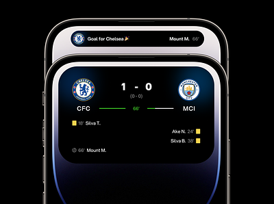 Dynamic Island - Football Tracker app apple club design dynamicisland football interface iphone soccer sport ui
