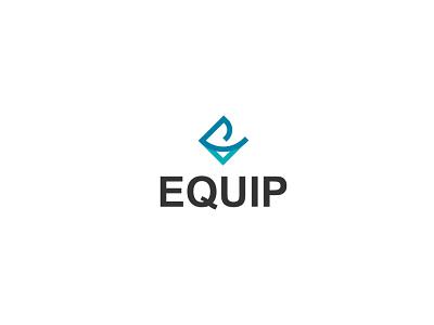 EQUIP agency logo design bald blue e letter logo graphic design green marketing brand marketing logo marketing symbol