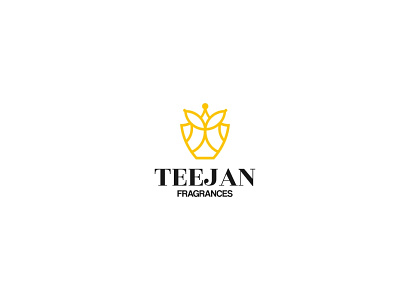 TEEJAN FREGRANCES branding crown logo fregrance logo gold graphic design perfume logo تاج شعار لعطور