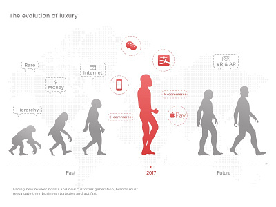 Illustration- the evolution of luxury gradient gray illustration noise red texture web