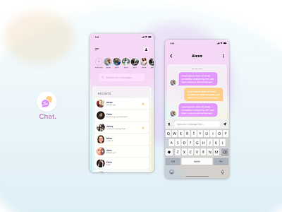 Chat mobile App | UI UX design app design ui ux