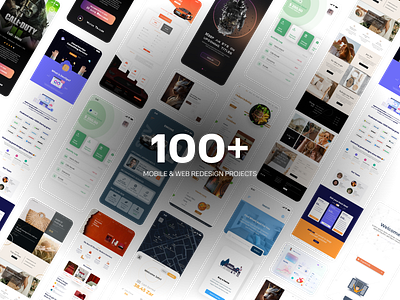 100+ Mobile & Web UI/UX Redesign Projects Overview adobe xd app customer journey design design flow figma hero section high fidelity inspiration landing page mockup overview responsive sketch ui ux website wireframes