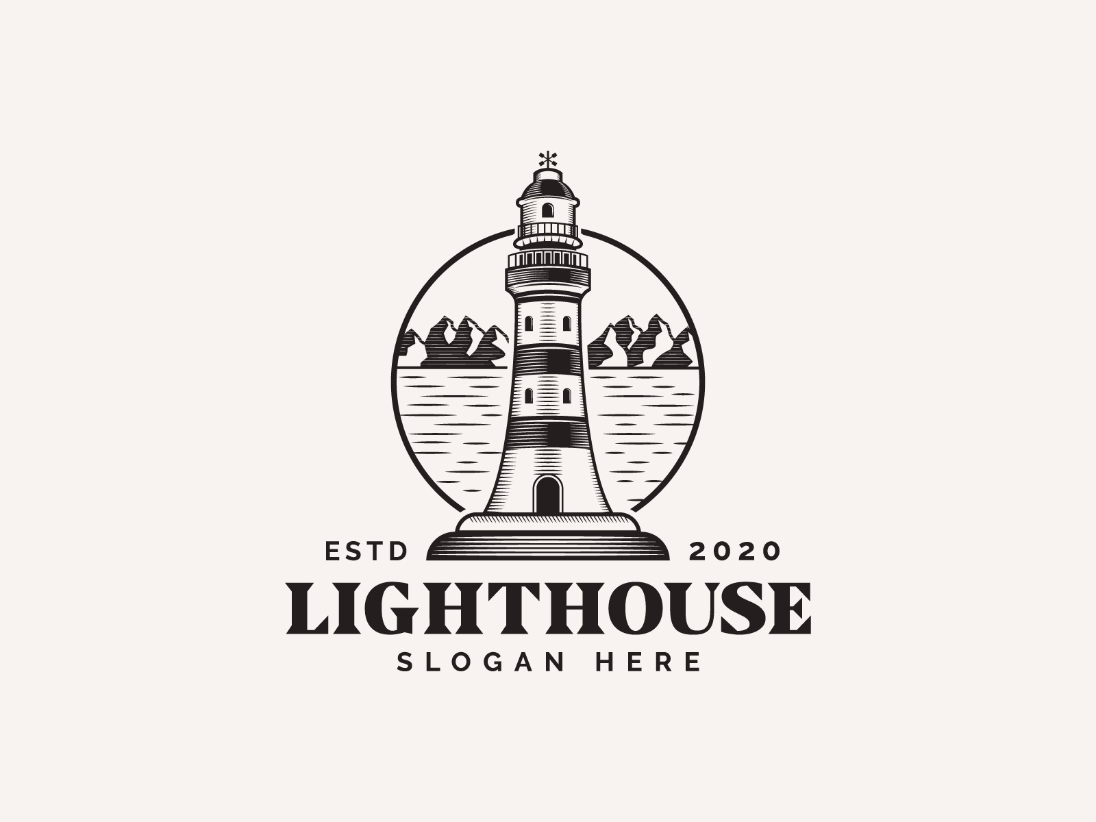 Premium Vector | Lighthouse logo icon design